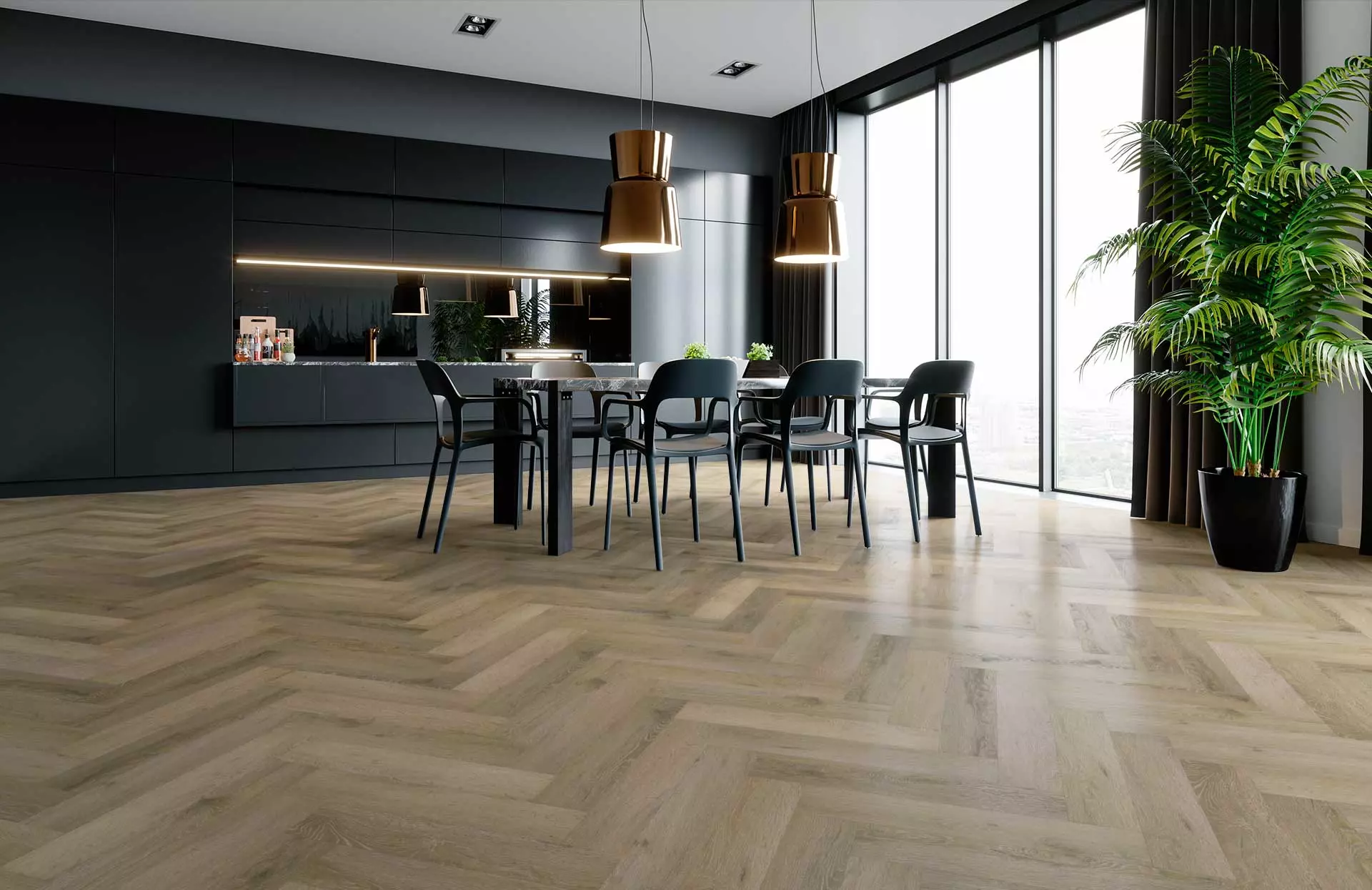 Кварцевый ламинат Fargo Parquet 33-61W935 Дуб Парижский дождь 4мм