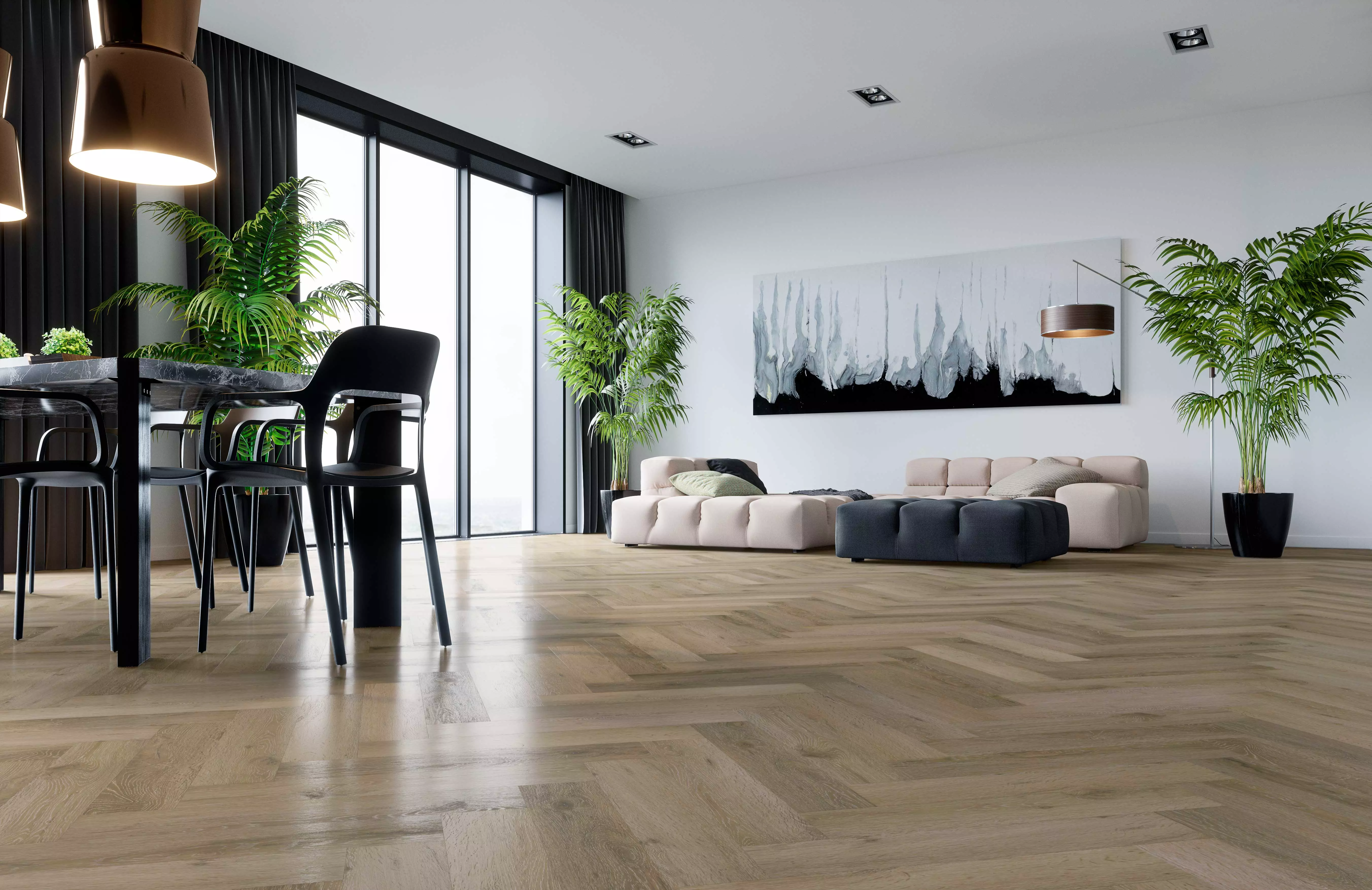 Кварцевый ламинат Fargo Parquet 33-61W935 Дуб Парижский дождь 4мм