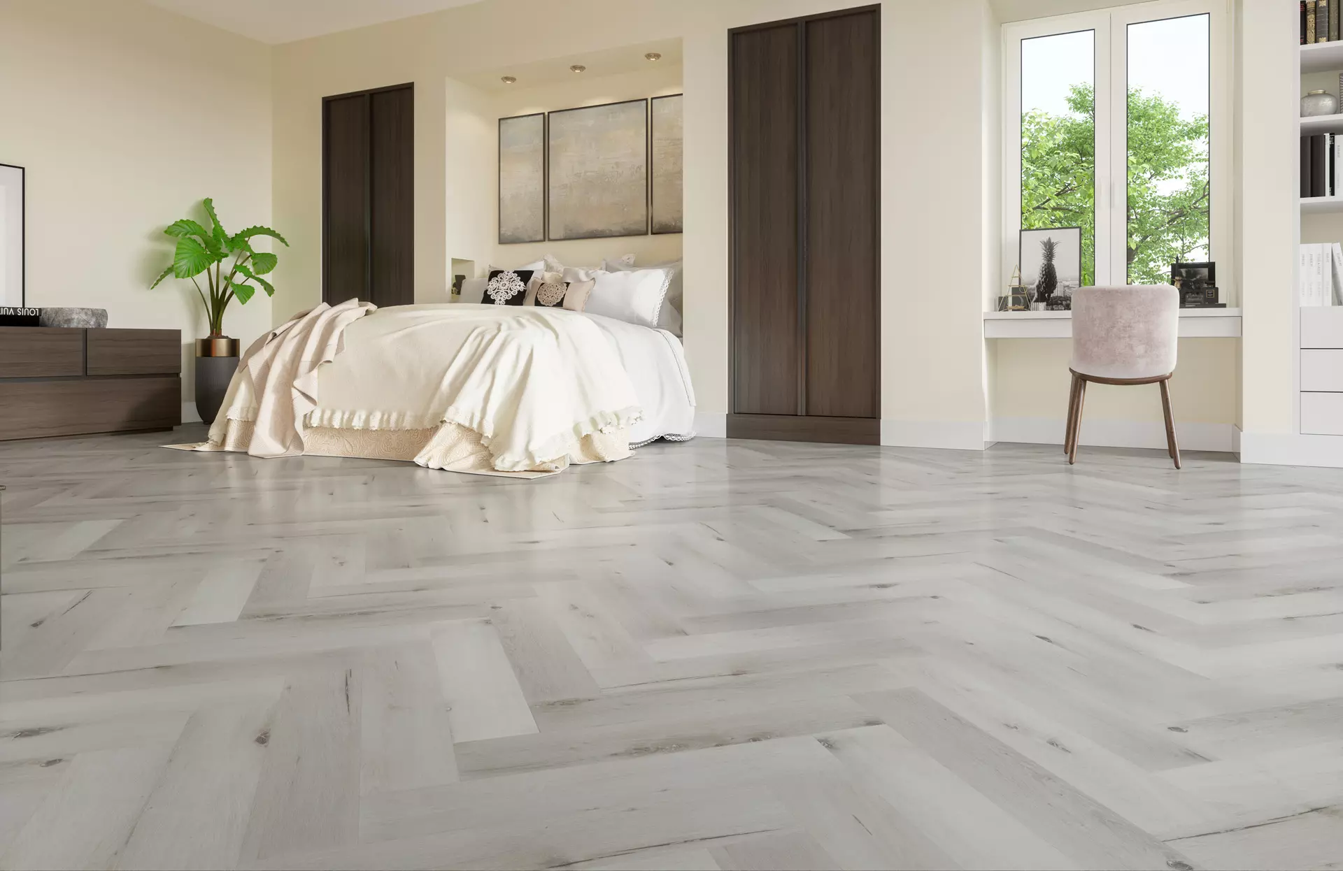 Кварцевый ламинат Fargo Parquet 33-DL1601 Дуб Снежный 4мм