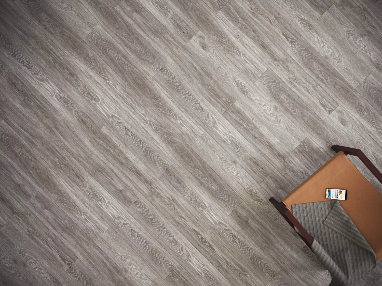 Кварцвиниловая плитка клеевая Fine Floor Wood FF-1416 Дуб Бран
