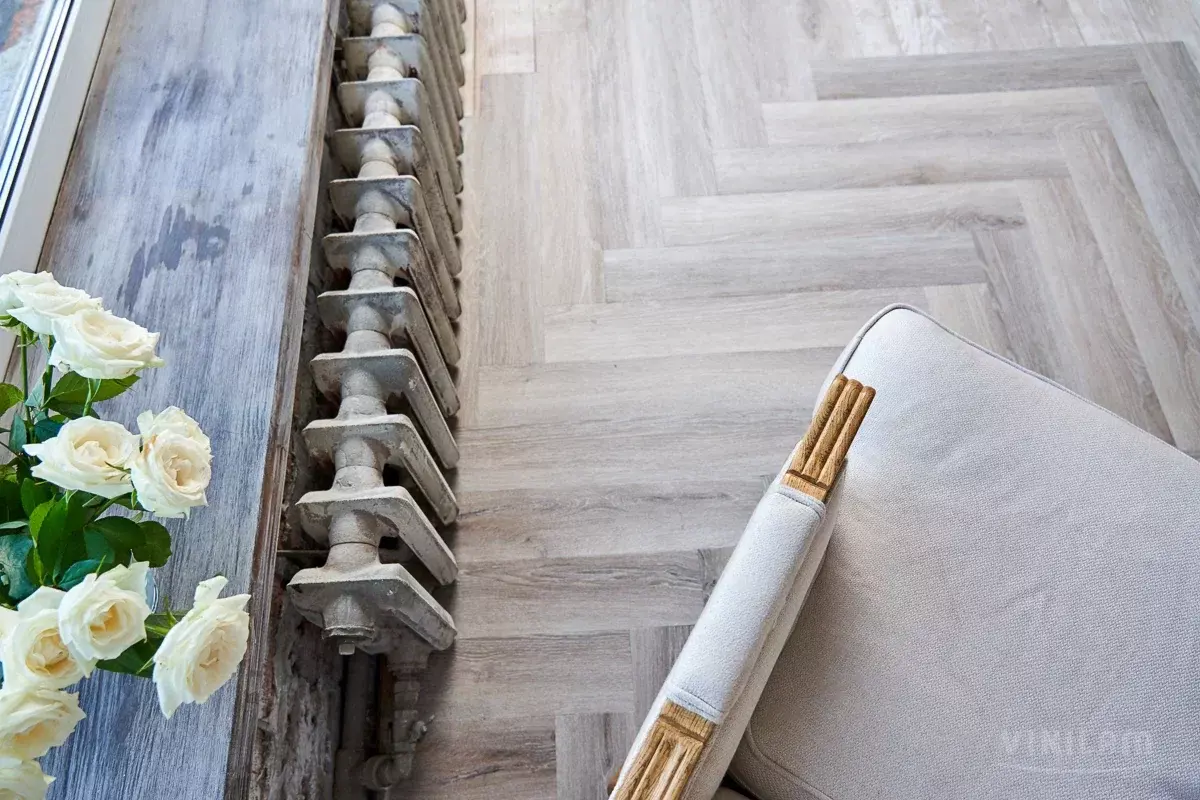 LVT-плитка Vinilam клеевая Parquet Herringbone Glue 2,5 мм арт.GD11122 Паркет Эрмитаж 