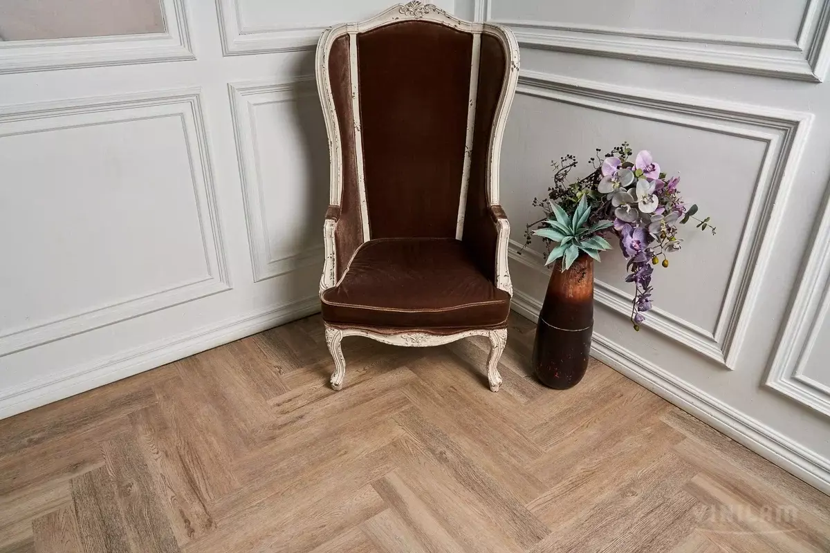 LVT-плитка Vinilam клеевая Parquet Herringbone Glue 2,5 мм арт.GD11133 Паркет Северный 