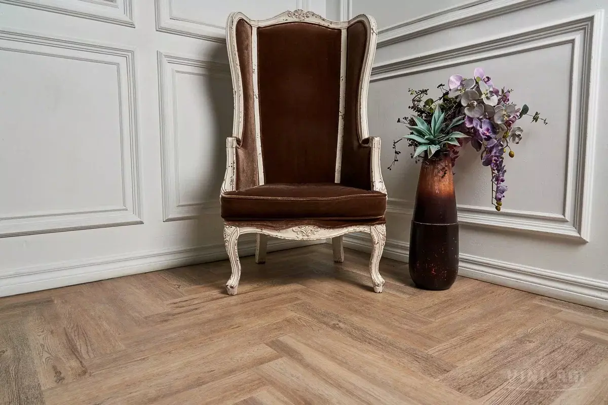 LVT-плитка Vinilam клеевая Parquet Herringbone Glue 2,5 мм арт.GD11133 Паркет Северный 