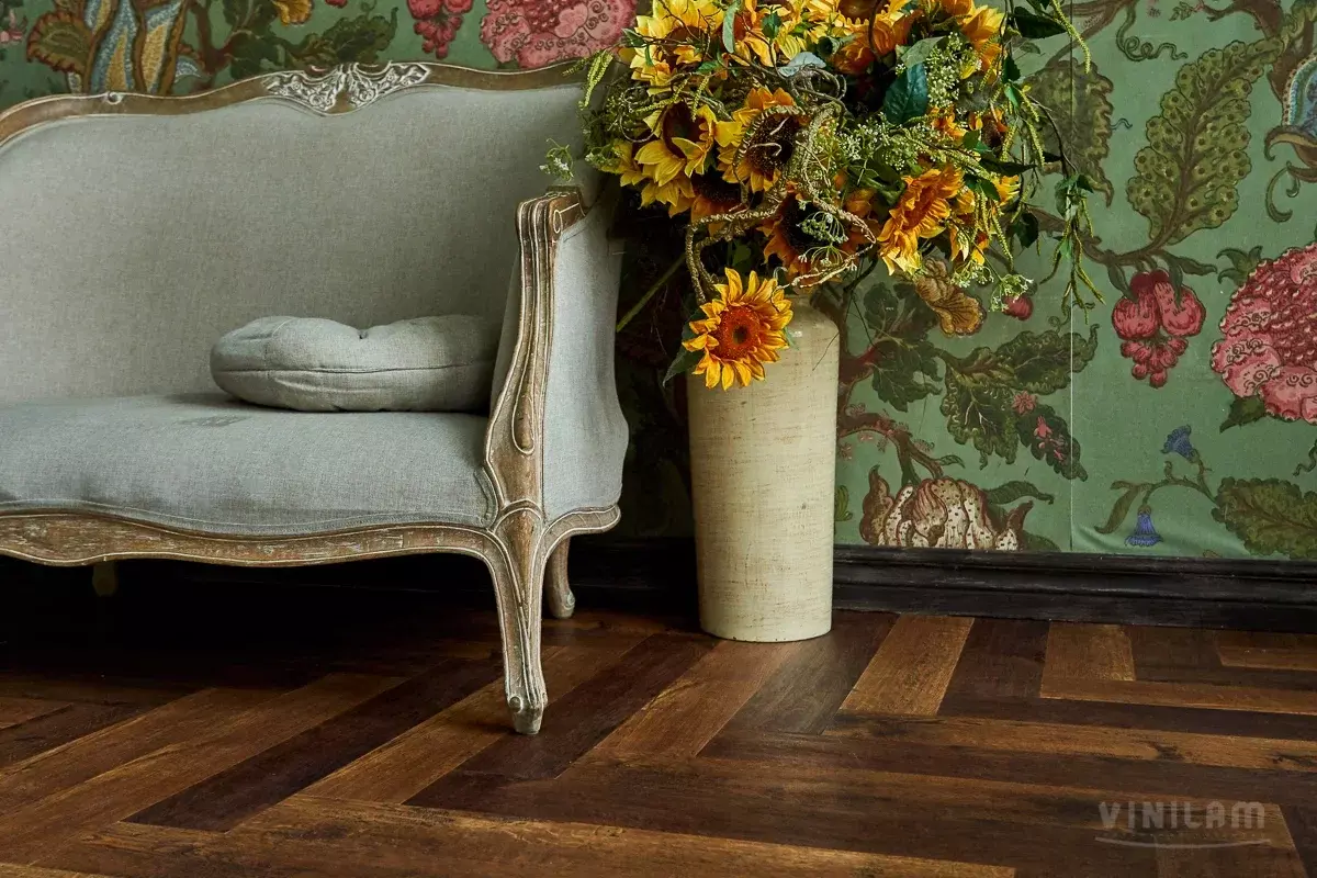 LVT-плитка Vinilam клеевая Parquet Herringbone Glue 2,5 мм арт.GD11155 Паркет Парижский 