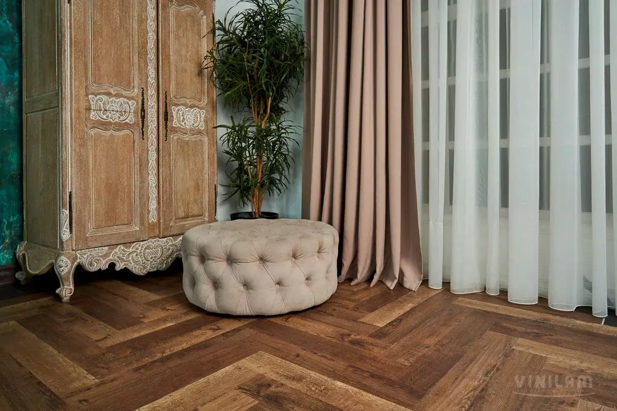 LVT-плитка Vinilam клеевая Parquet Herringbone Glue 2,5 мм арт.GD11177 Паркет Версальский 