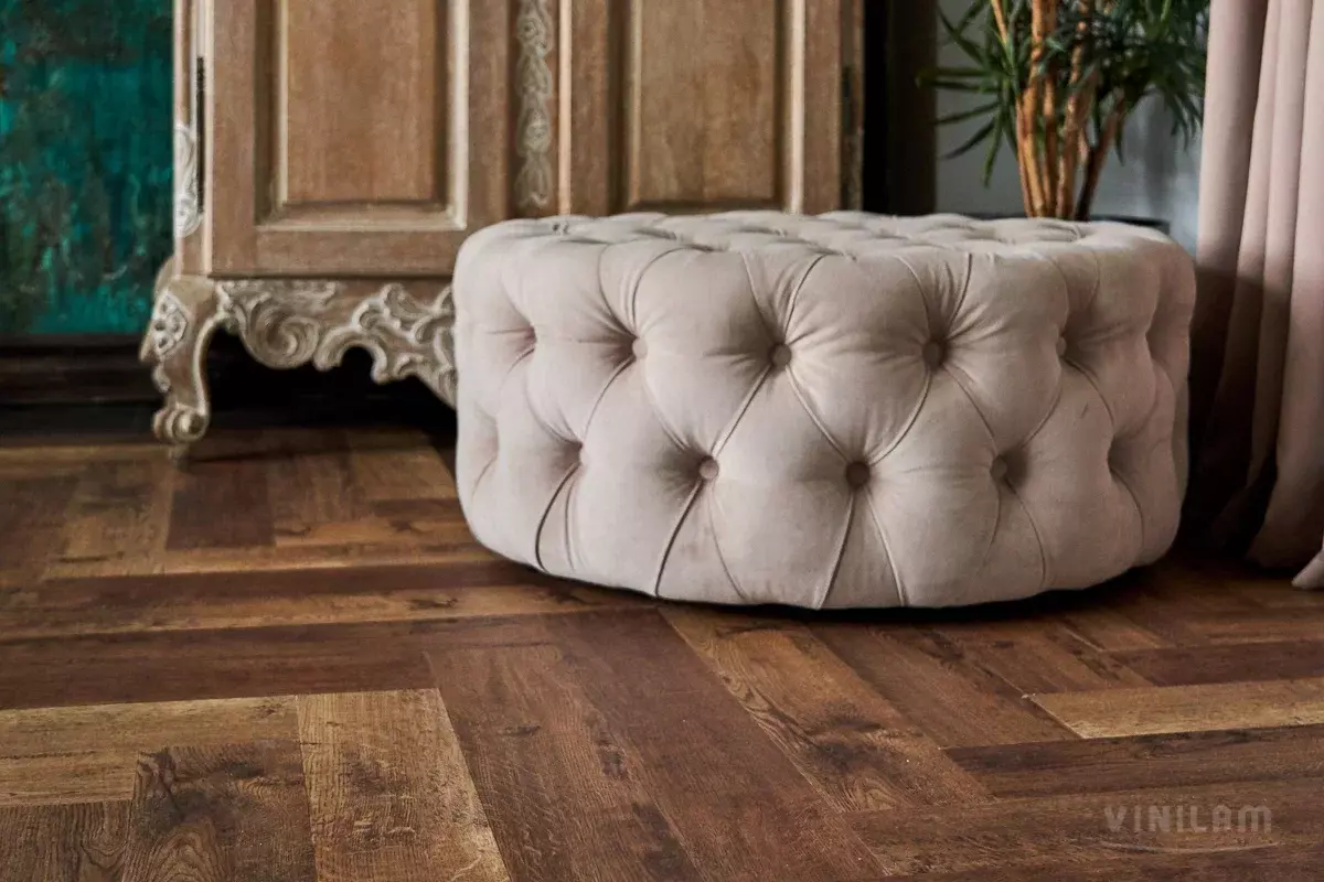 LVT-плитка Vinilam клеевая Parquet Herringbone Glue 2,5 мм арт.GD11177 Паркет Версальский 