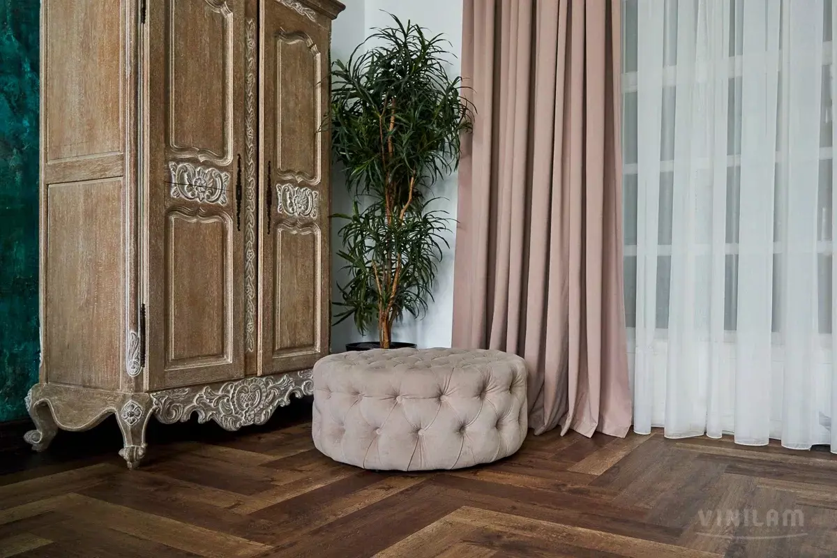 LVT-плитка Vinilam клеевая Parquet Herringbone Glue 2,5 мм арт.GD11177 Паркет Версальский 
