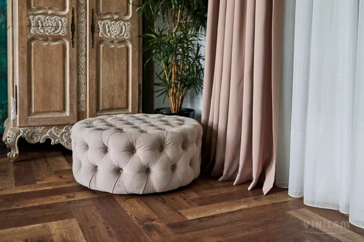 LVT-плитка Vinilam клеевая Parquet Herringbone Glue 2,5 мм арт.GD11177 Паркет Версальский 
