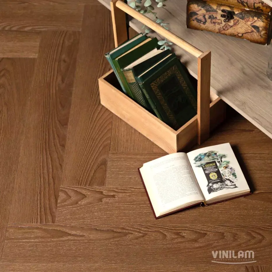 LVT-плитка Vinilam клеевая Parquet Herringbone Glue 2,5 мм арт.GD11200 Паркет Винсент 