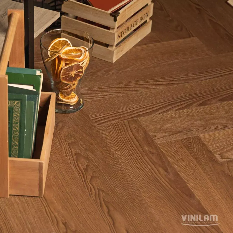 LVT-плитка Vinilam клеевая Parquet Herringbone Glue 2,5 мм арт.GD11200 Паркет Винсент 