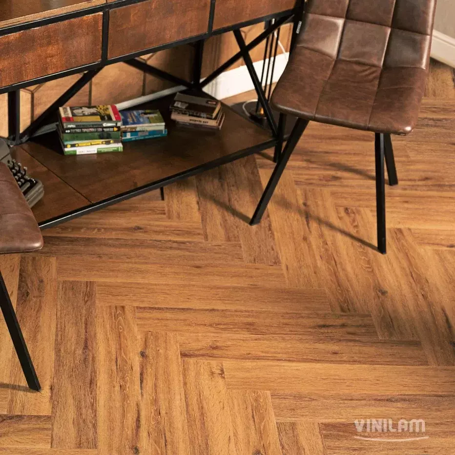 LVT-плитка Vinilam клеевая Parquet Herringbone Glue 2,5 мм арт.GD11210 Паркет Де Вилль 