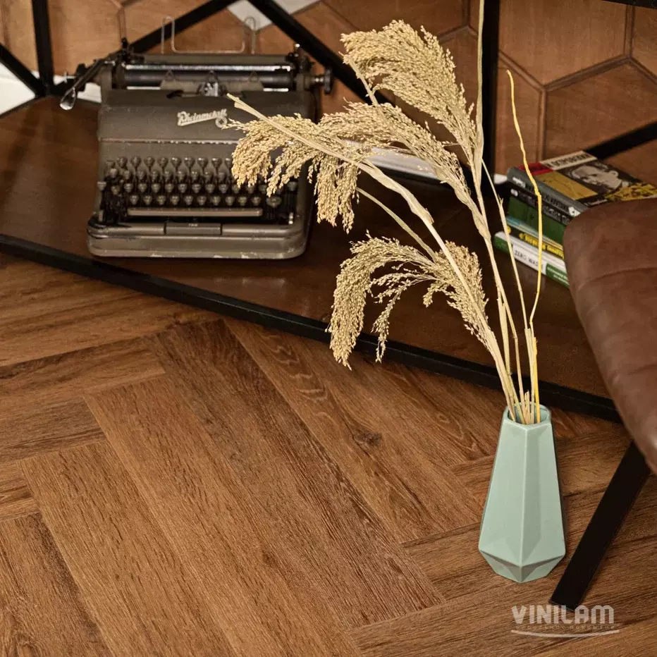 LVT-плитка Vinilam клеевая Parquet Herringbone Glue 2,5 мм арт.GD11210 Паркет Де Вилль 