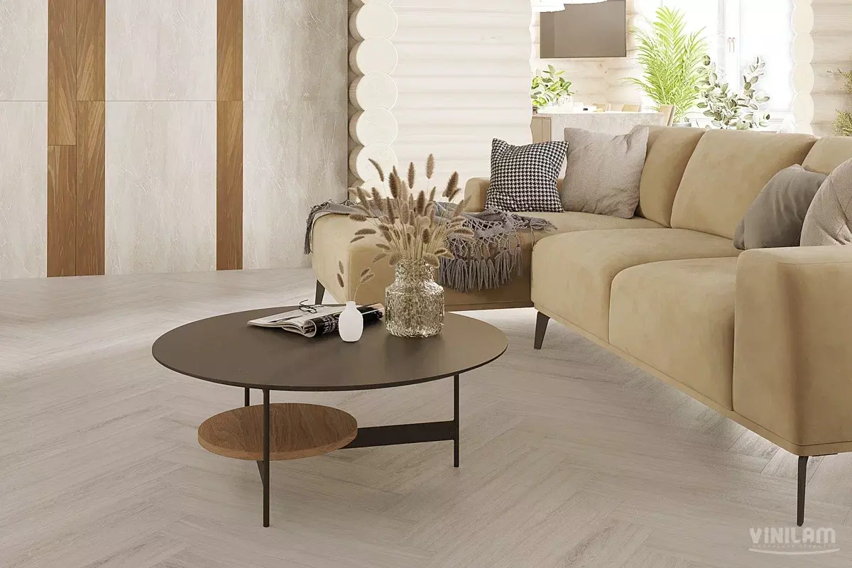 LVT-плитка Vinilam клеевая Parquet Herringbone Glue 2,5 мм арт.GD11366 Паркет Санторини 