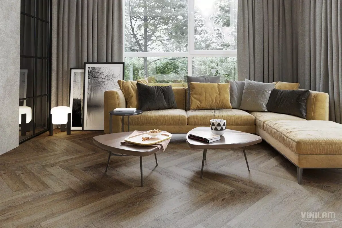 LVT-плитка Vinilam клеевая Parquet Herringbone Glue 2,5 мм арт.GD11377 Паркет Тусон 