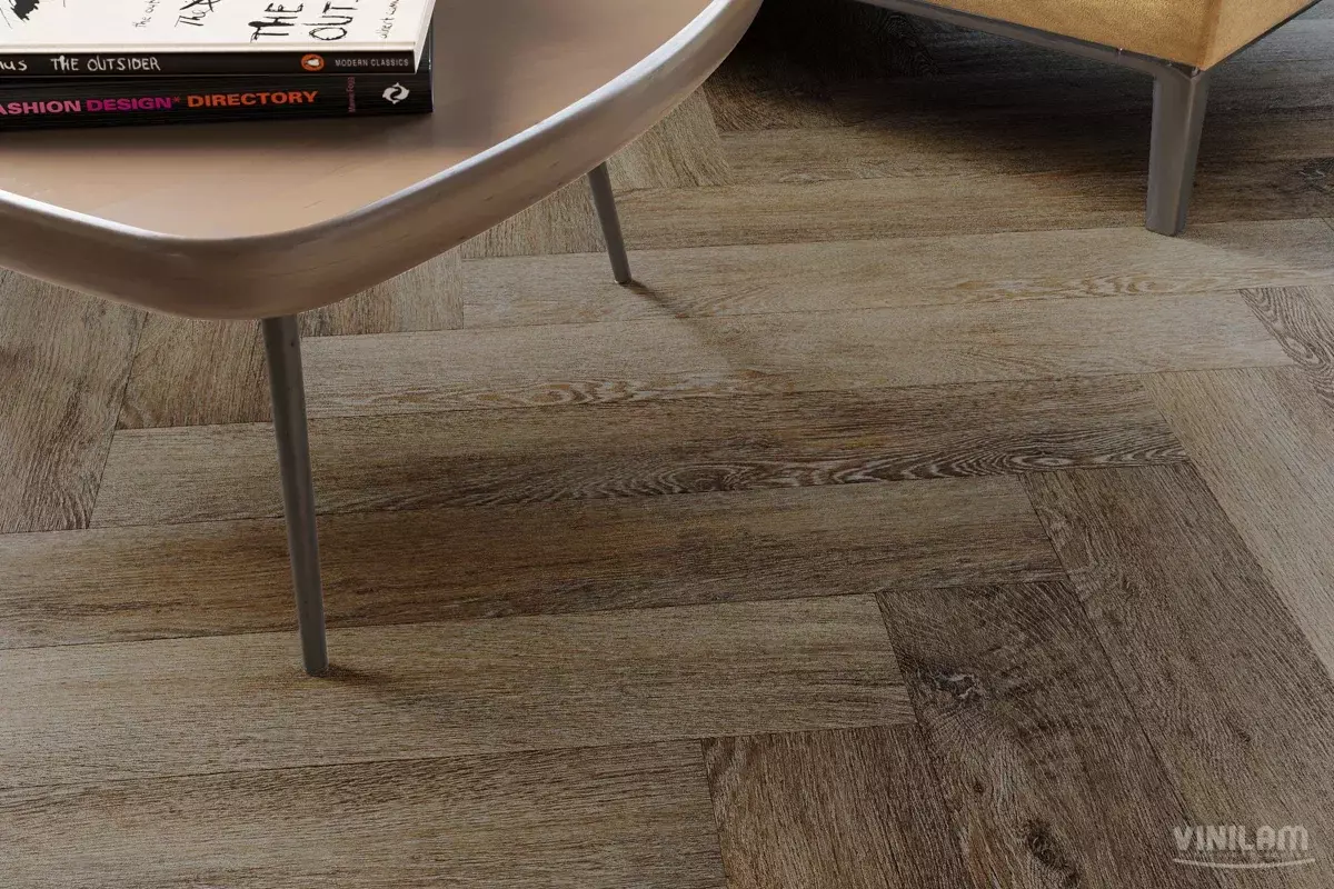 LVT-плитка Vinilam клеевая Parquet Herringbone Glue 2,5 мм арт.GD11377 Паркет Тусон 