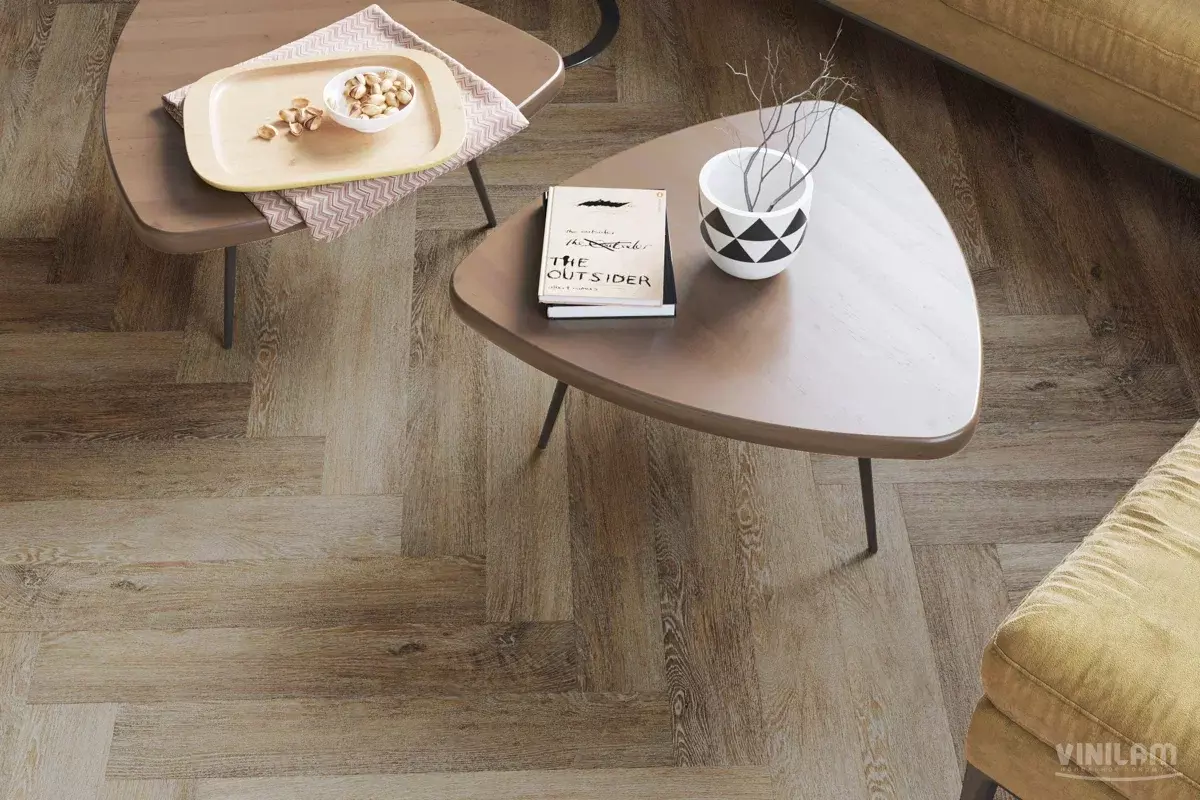 LVT-плитка Vinilam клеевая Parquet Herringbone Glue 2,5 мм арт.GD11377 Паркет Тусон 