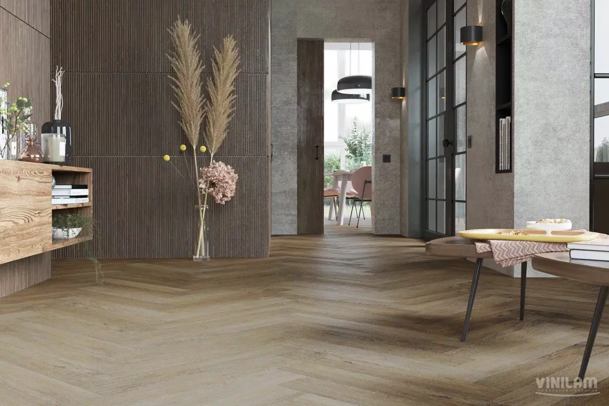 LVT-плитка Vinilam клеевая Parquet Herringbone Glue 2,5 мм арт.GD11377 Паркет Тусон 