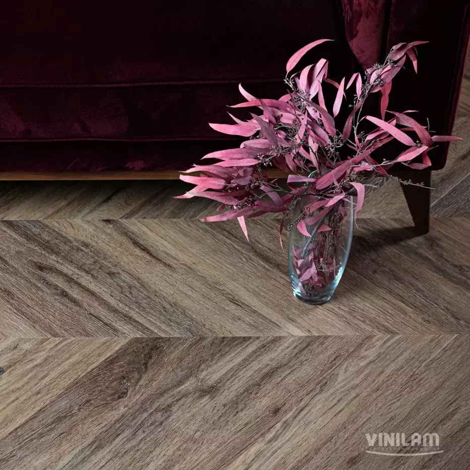 LVT-плитка Vinilam замковая Chevron 8,5 мм арт.I107516 Шеврон Лувр 