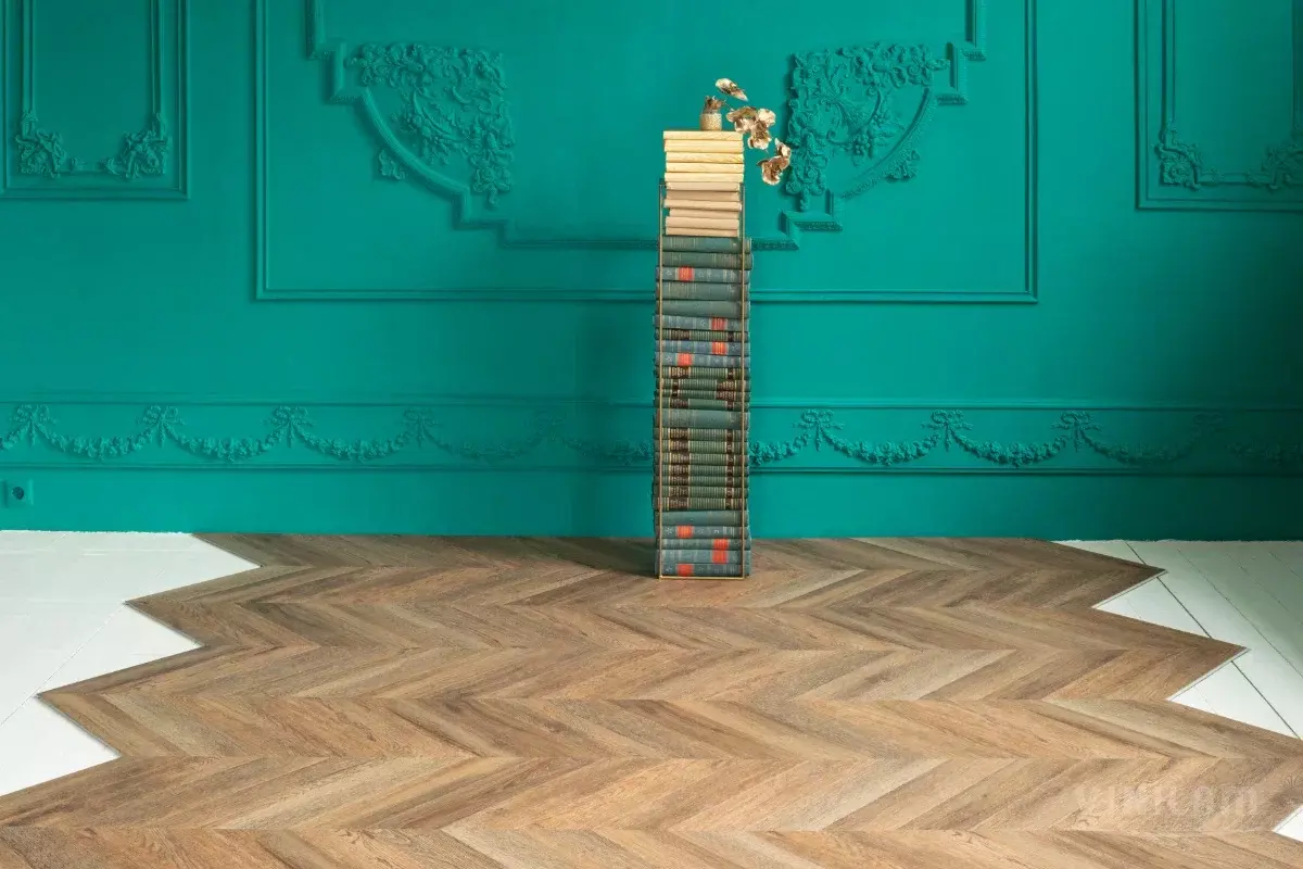 LVT-плитка Vinilam замковая Chevron 8,5 мм арт.RI153610CL4 Шеврон Нормандия 