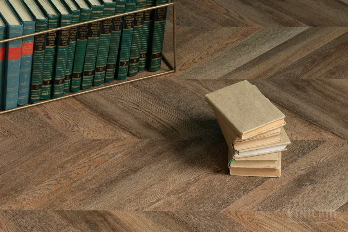LVT-плитка Vinilam замковая Chevron 8,5 мм арт.RI153610CL4 Шеврон Нормандия 
