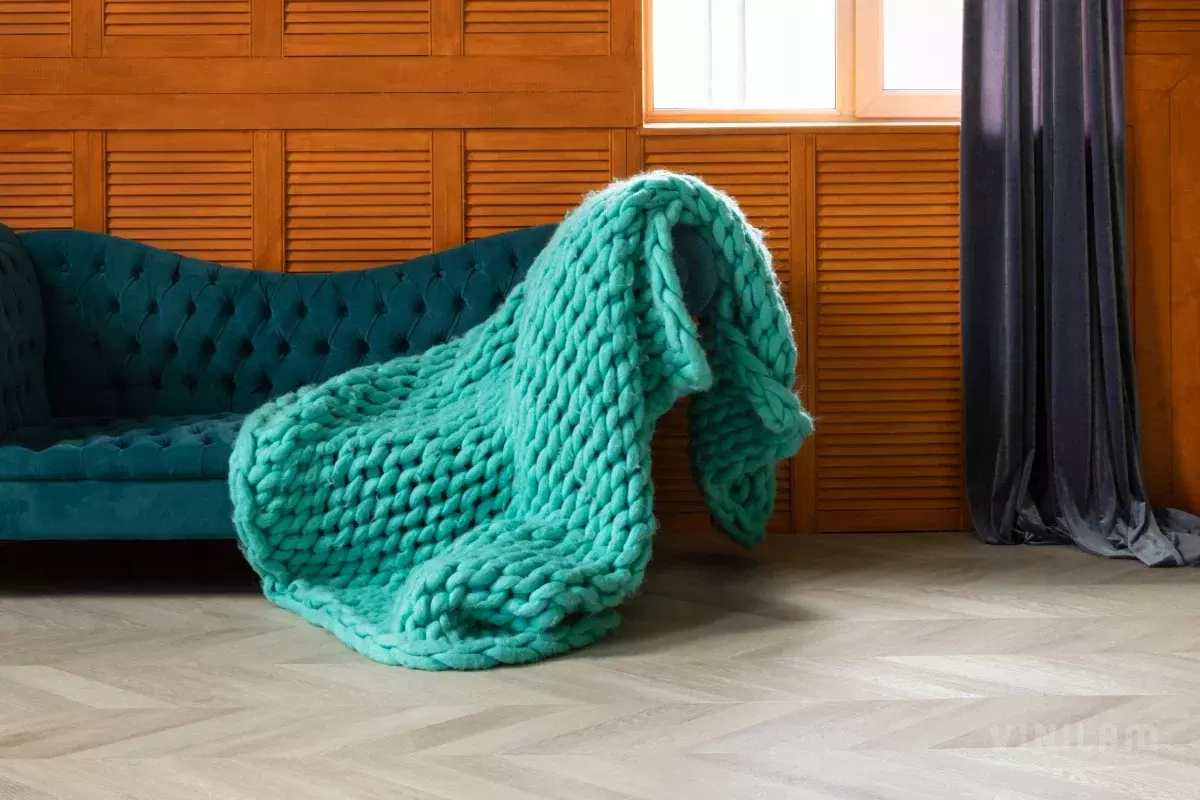 LVT-плитка Vinilam замковая Chevron 8,5 мм арт.RI4445118CL4 Шеврон Сезар 