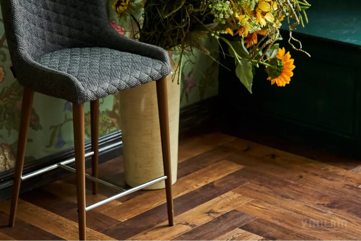 LVT-плитка Vinilam замковая  Parquet Herringbone 6,5 мм арт.IS11155 Паркет Парижский 
