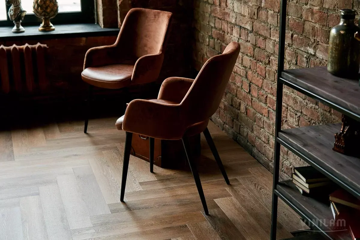 LVT-плитка Vinilam замковая  Parquet Herringbone 6,5 мм арт.IS11199 Паркет Венецианский 