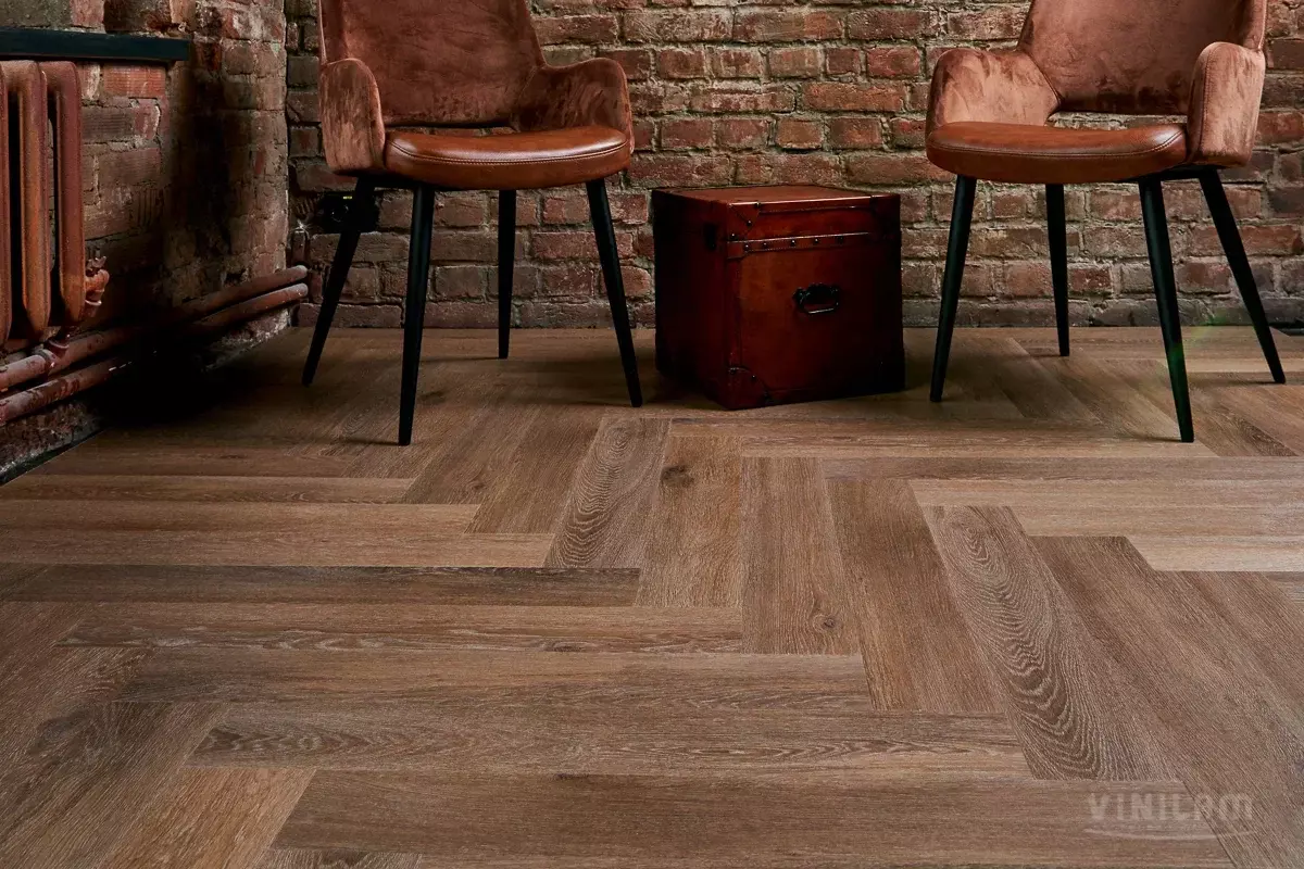 LVT-плитка Vinilam замковая  Parquet Herringbone 6,5 мм арт.IS11199 Паркет Венецианский 
