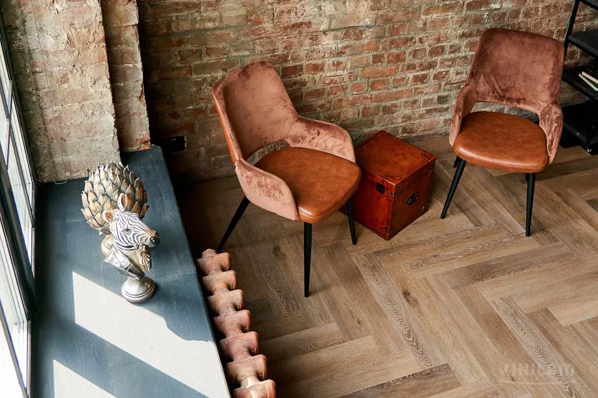 LVT-плитка Vinilam замковая  Parquet Herringbone 6,5 мм арт.IS11199 Паркет Венецианский 