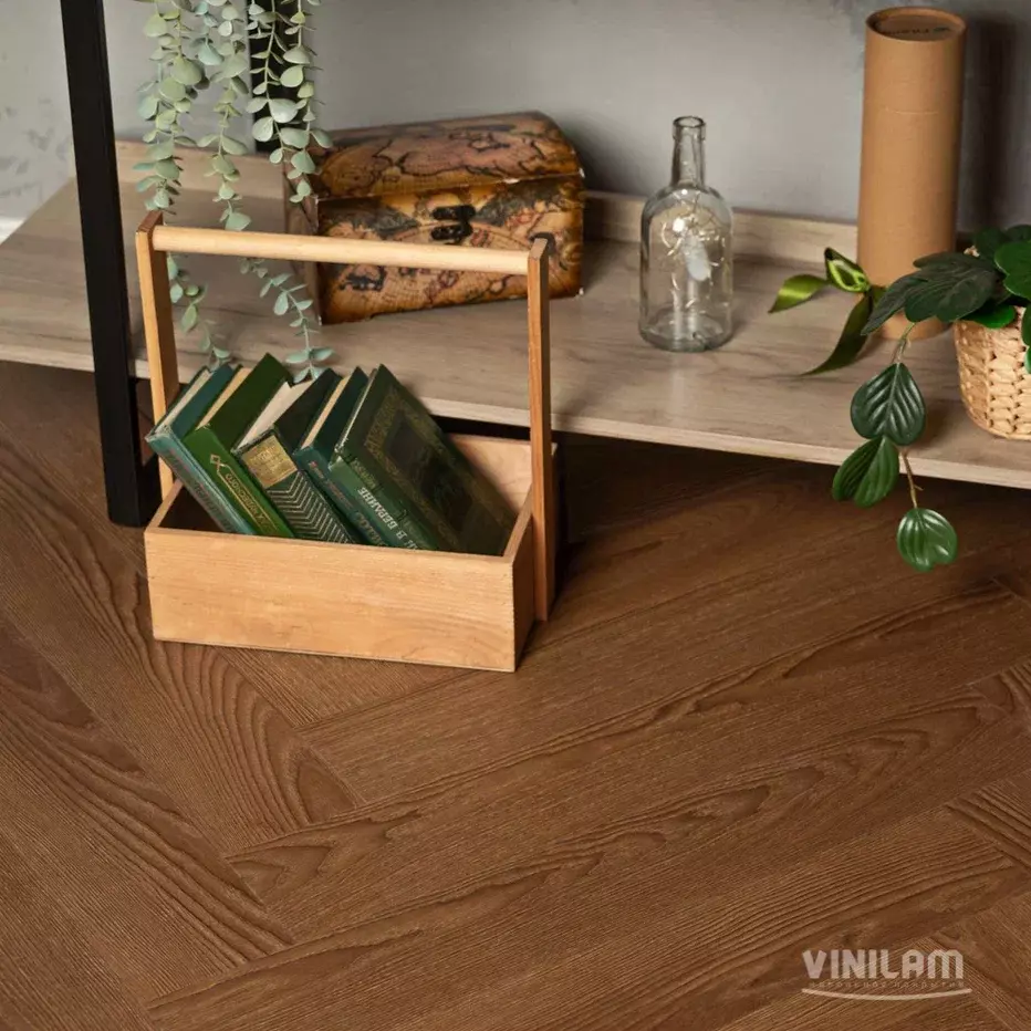 LVT-плитка Vinilam замковая  Parquet Herringbone 6,5 мм арт.IS11200 Паркет Винсент 