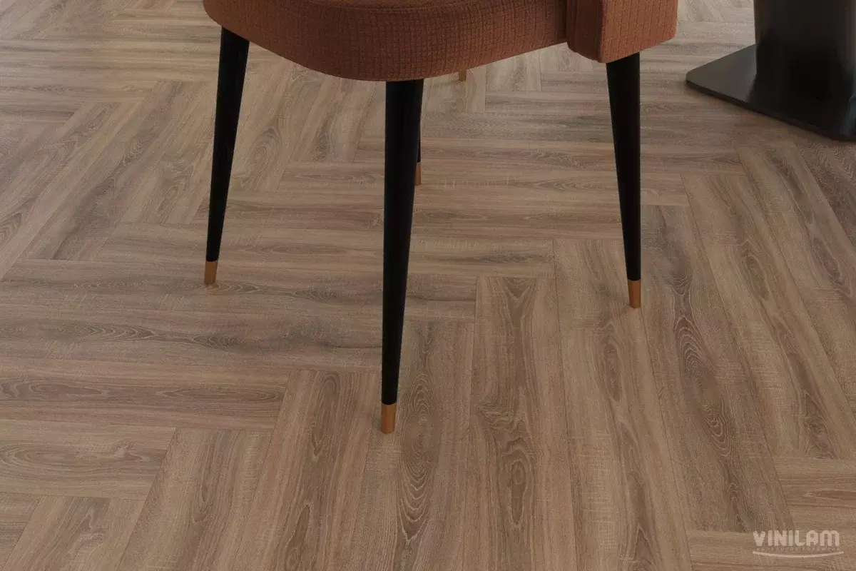 LVT-плитка Vinilam замковая  Parquet Herringbone 6,5 мм арт.IS11355 Паркет Монпелье  