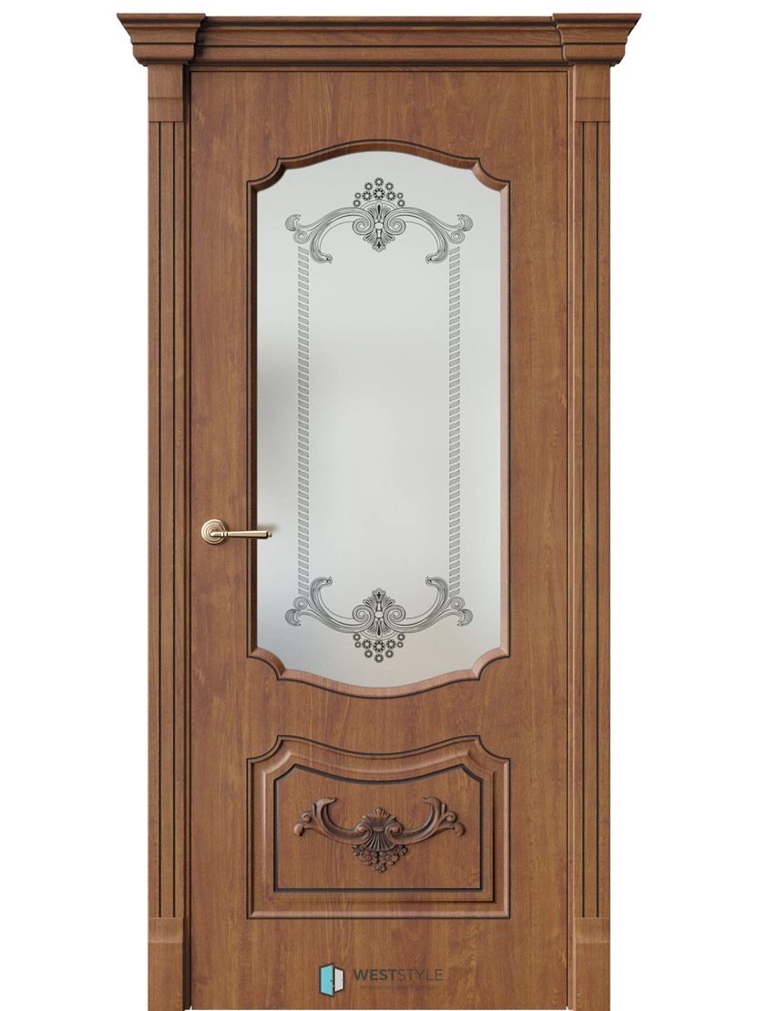 Межкомнатная дверь WestStyle Antique Style Мирелла 2 ДО Сатинат Белое Золотой дуб