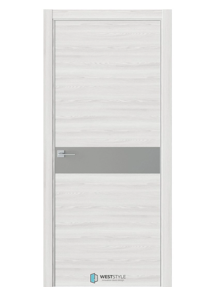 Межкомнатная дверь WestStyle Industrial IN1 ДО Зеркало сатин графит Клен айс