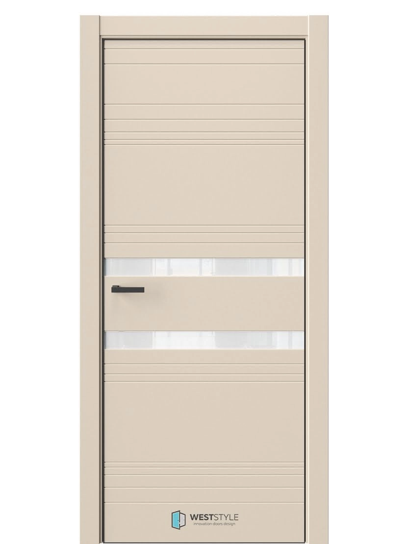 Межкомнатная дверь WestStyle Industrial IN13 ДО Lacobel Аляска Лазурный песок