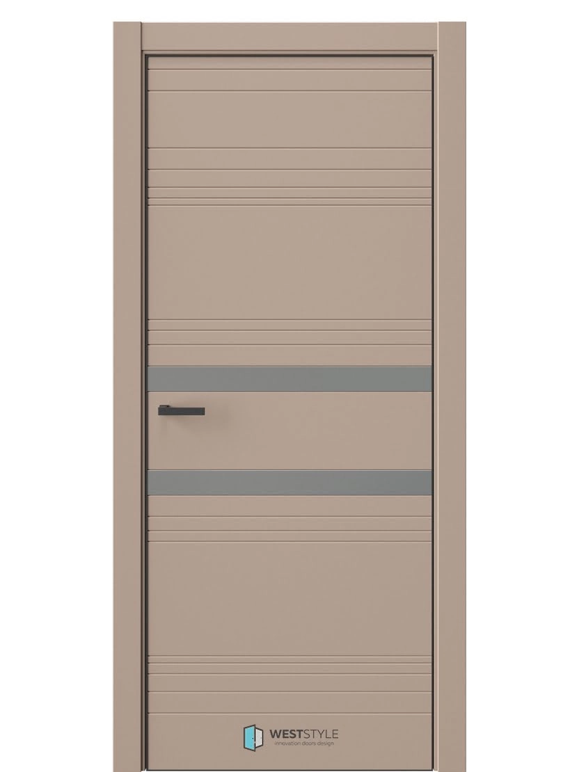 Межкомнатная дверь WestStyle Industrial IN13 ДО Зеркало сатин графит Глясе