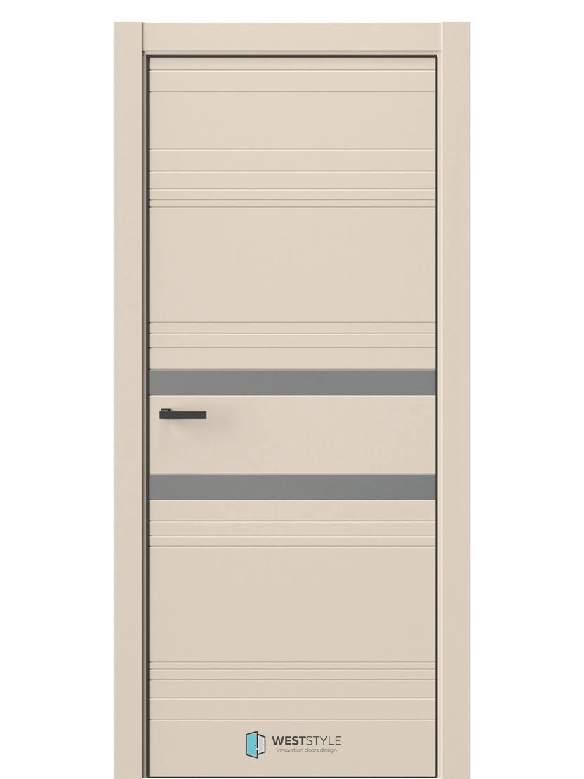 Межкомнатная дверь WestStyle Industrial IN13 ДО Зеркало сатин графит Лазурный песок