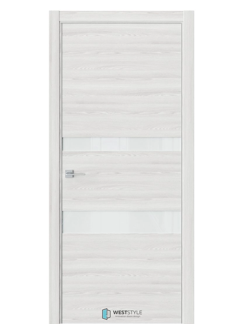 Межкомнатная дверь WestStyle Industrial IN16 ДО Lacobel Белое Клен айс
