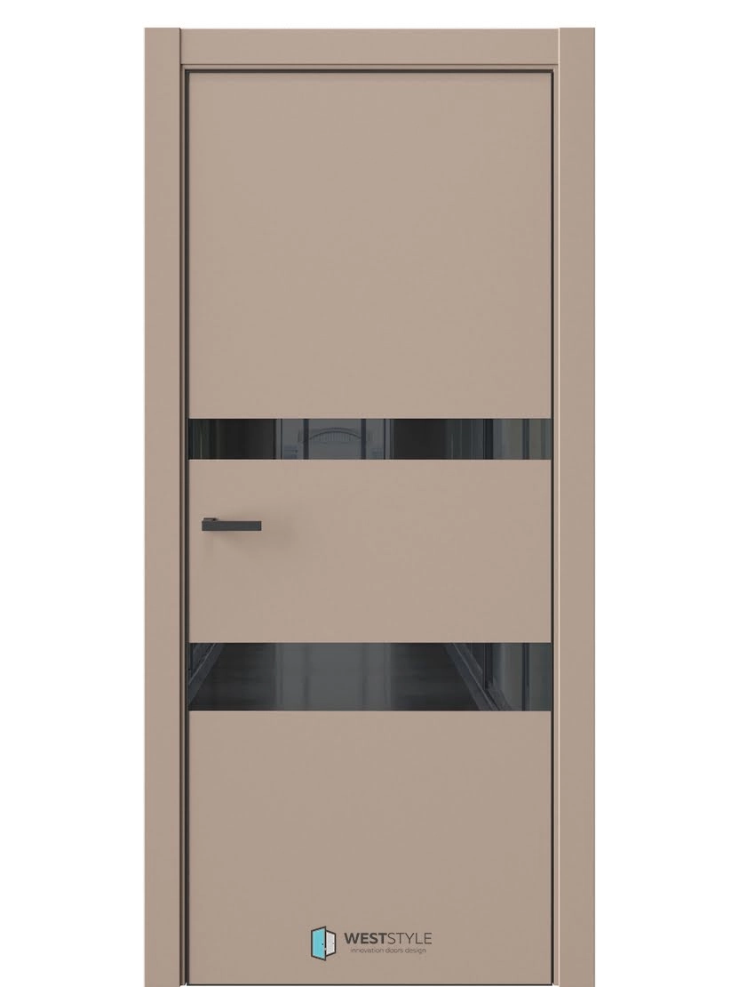 Межкомнатная дверь WestStyle Industrial IN16 ДО Lacobel Черное Глясе