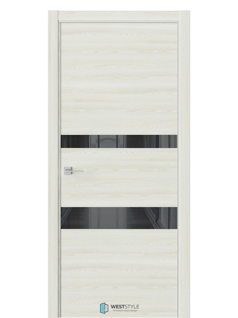 Межкомнатная дверь WestStyle Industrial IN16 ДО Lacobel Черное Клен крем