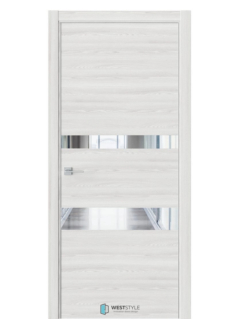 Межкомнатная дверь WestStyle Industrial IN16 ДО Зеркало Клен айс