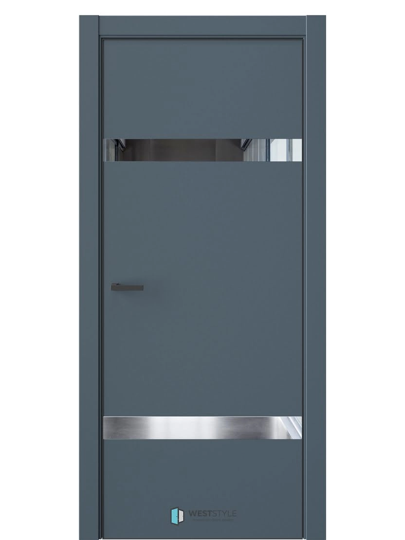 Межкомнатная дверь WestStyle Industrial IN3 ДО Зеркало Океанская волна