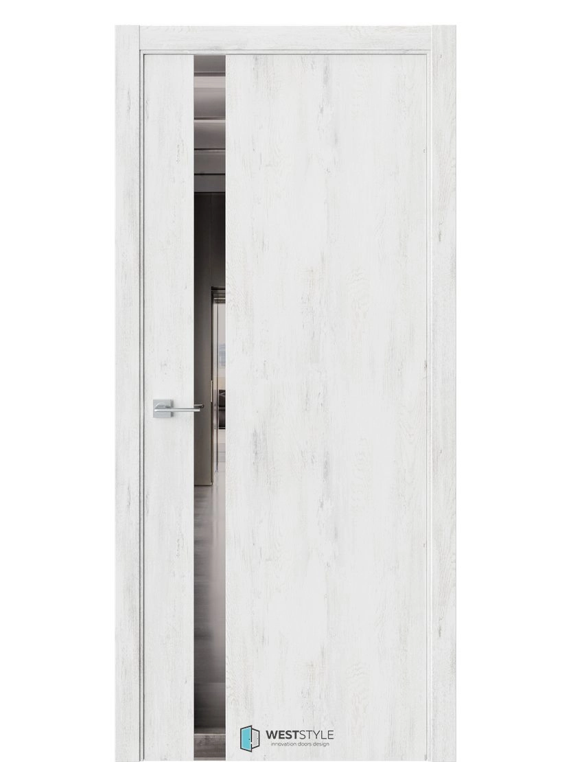 Межкомнатная дверь WestStyle Moderno Экзотика 10E ДО Графитовое зеркало Клен прованс