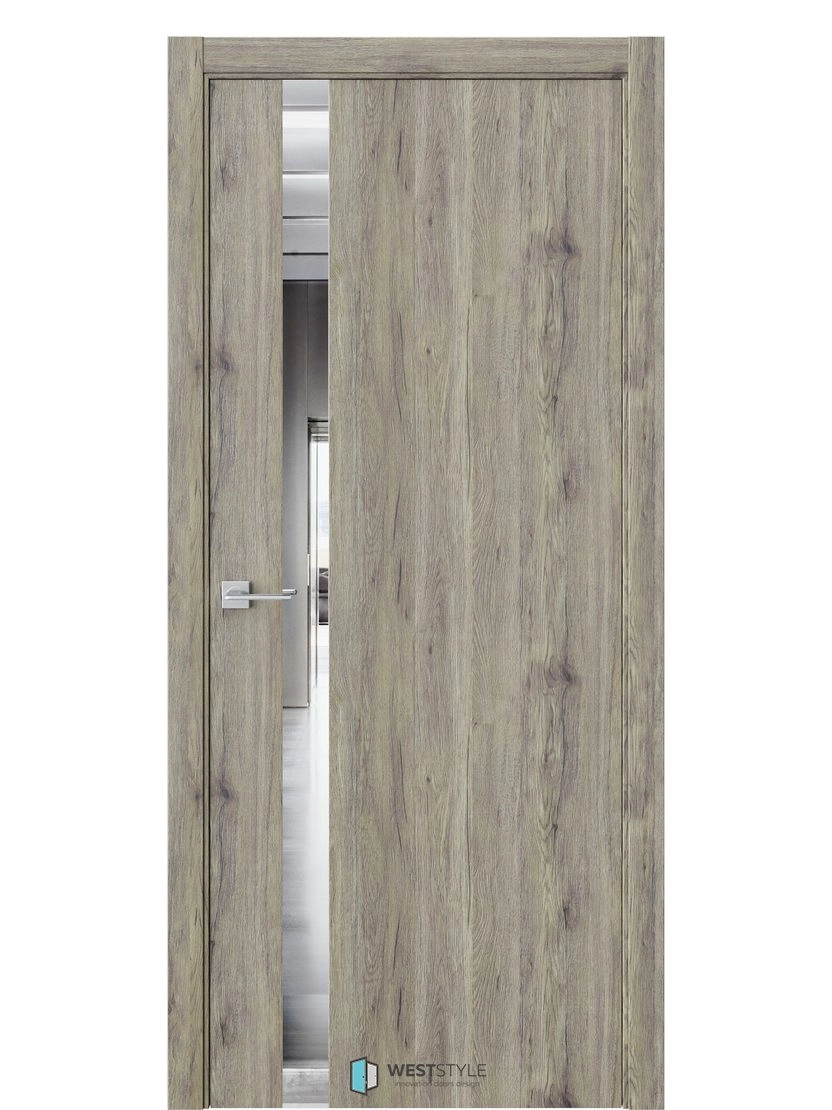 Межкомнатная дверь WestStyle Moderno Экзотика 10E ДО Зеркало Дуб эссен