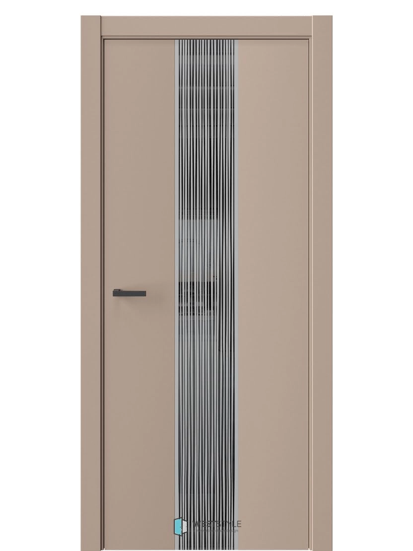 Межкомнатная дверь WestStyle Moderno Экзотика 6E ДО Lacobel Черное Глясе
