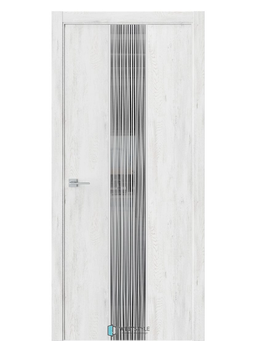 Межкомнатная дверь WestStyle Moderno Экзотика 6E ДО Lacobel Черное Клен прованс