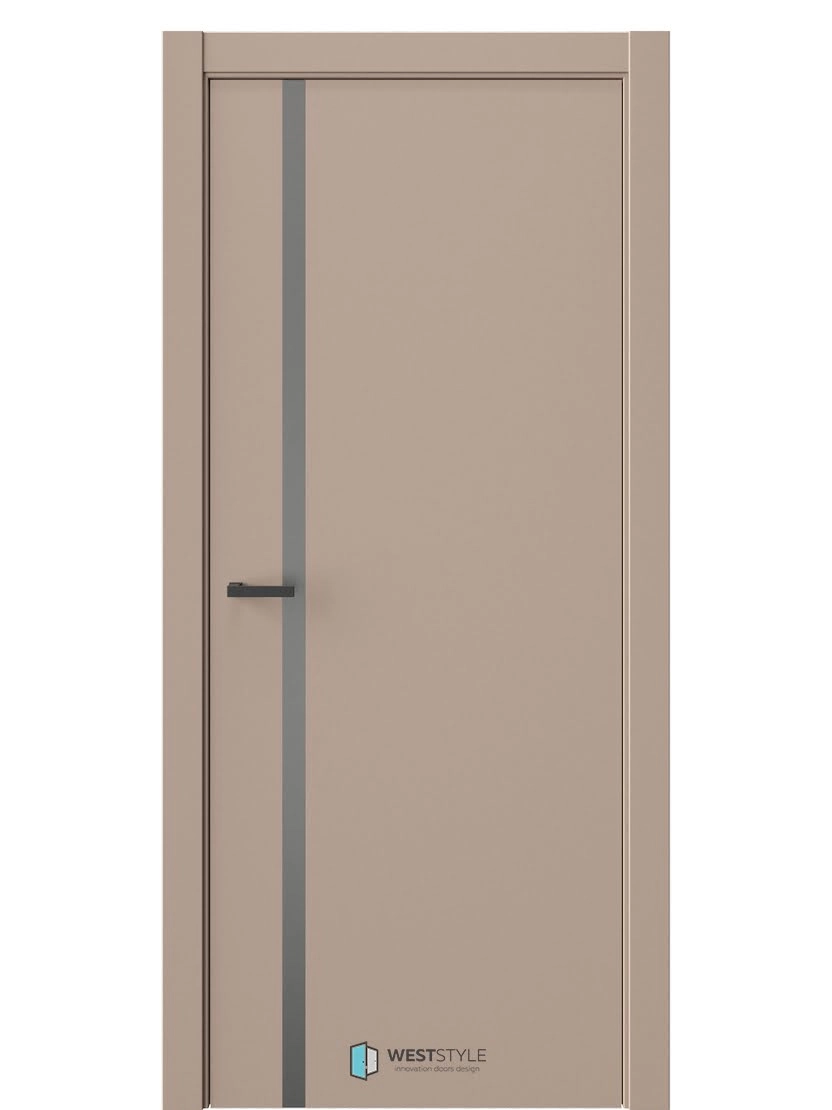 Межкомнатная дверь WestStyle Moderno Стелла 3 ДО Зеркало сатин графит Глясе