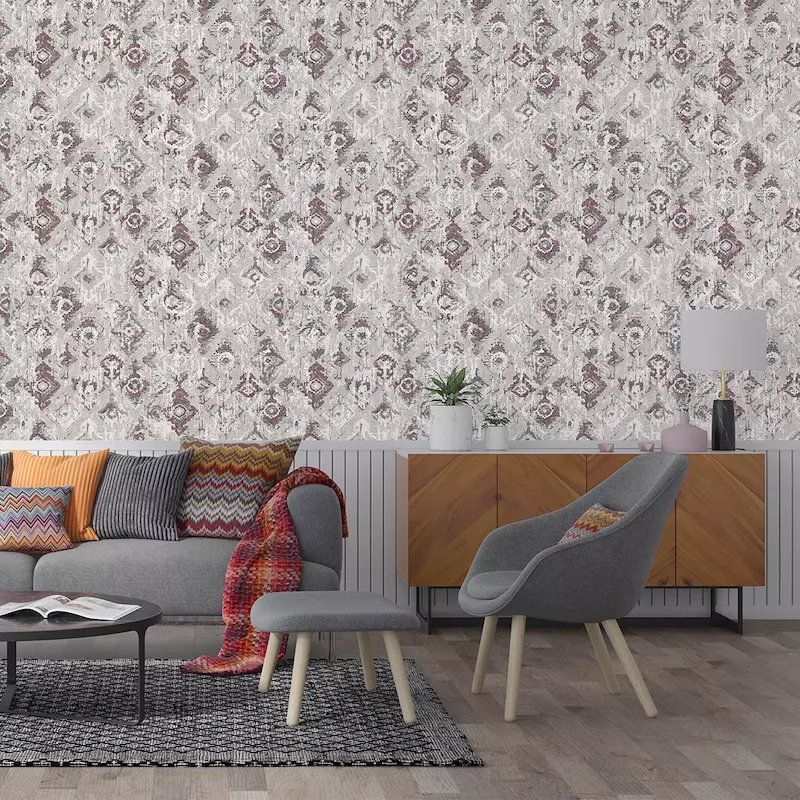 Обои флизелин Du&Ka Lifestyle гор. винил, 1.06х10.05, DK.23050-3, дизайн, серый, бордовый, белый
