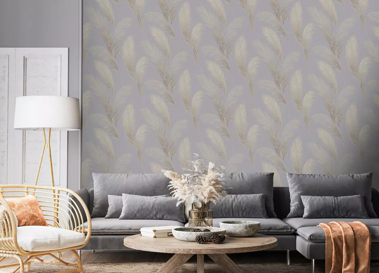 Обои флизелин Grandeco Air гор. винил, 1.06х10.05, R129103 мотив, серый