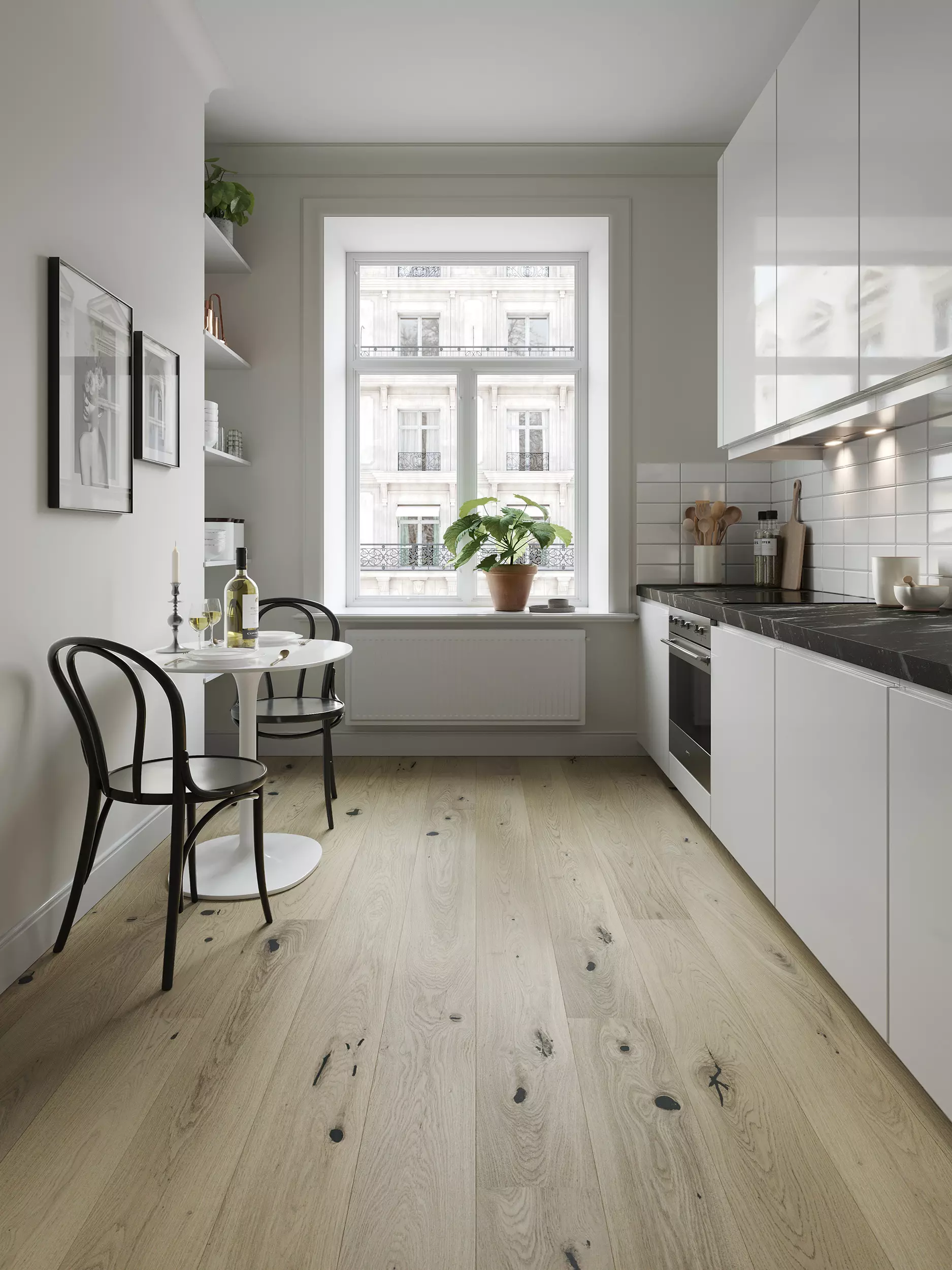 Паркетная доска Esta Parket 1 strip арт.11244 Oak Rustic Sandstone Extra Matt Lacquered 2B Brushed (14x2200x180) 2,376м2