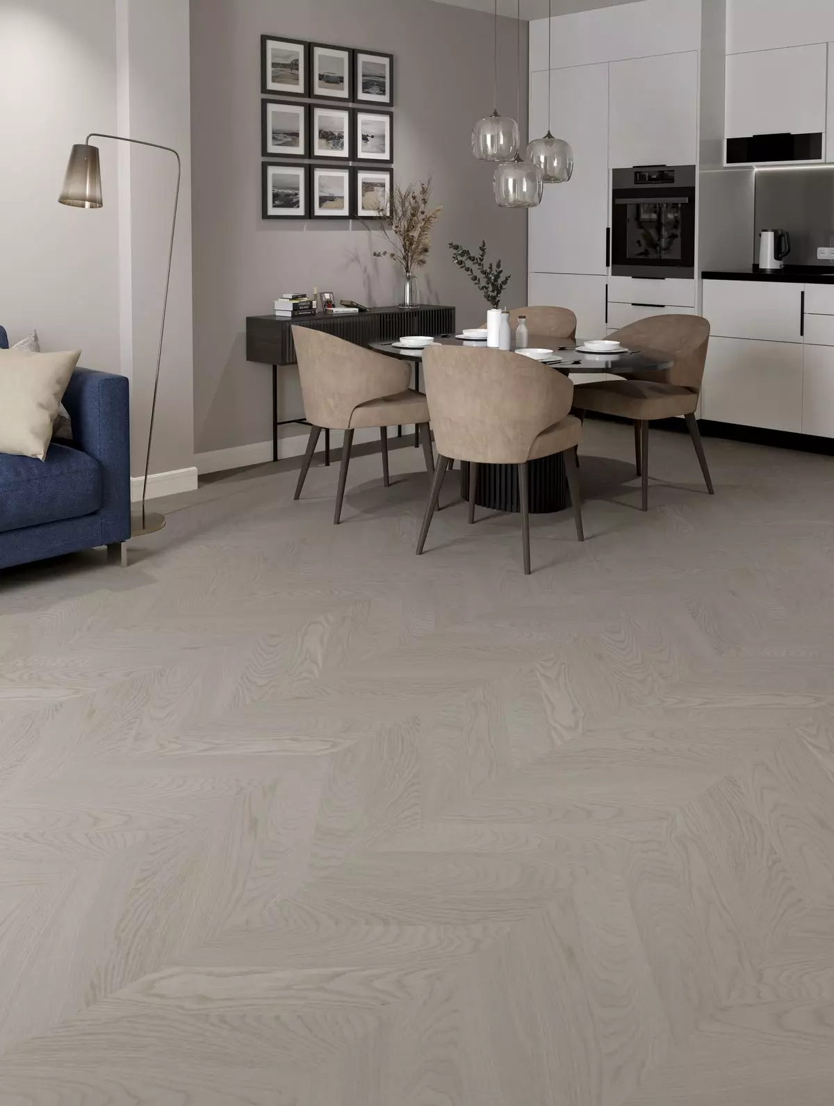 Паркетная доска Esta Parket CH Nova Eco арт.15506 Дуб Pearl Chevron 